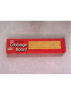 Whitman Solid Wood Cribbage Board One Size Red Brown
